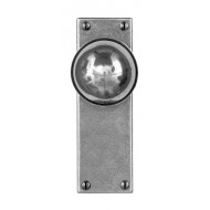 Finesse Design Pewter Pelton Knobs on Latch Backplate