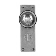 Finesse Design Pewter Pelton Knobs on Bathroom Backplate