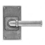 Finesse Design Pewter Wexford Lever Door Handles on Jesmond Backplate