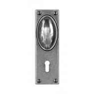 Finesse Design Pewter Lincoln Knobs on Keyhole Backplate