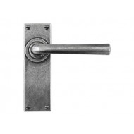 Finesse Design Pewter Tunstall Lever Door Handles on Backplate