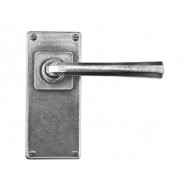 Finesse Design Pewter Tunstall Lever Door Handles on Jesmond Backplate