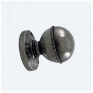 Finesse Design Pewter Pelton Knobs on Round Rose