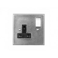 Finesse Design Pewter 1 Gang Switched Socket