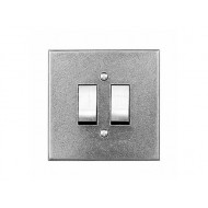 Finesse Design Pewter 2 Gang Switch Plate
