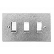 Finesse Design Pewter 3 Gang Switch Plate