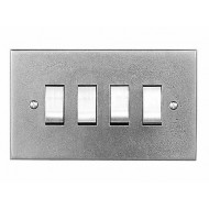 Finesse Design Pewter 4 Gang Switch Plate