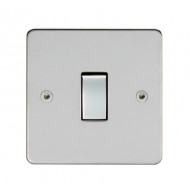 flat plate range 1 gang Intermediate switch in polished stainless steel finish 
