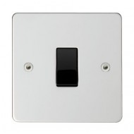 flat plate range 1 gang dp switch in polished stainless steel finish 