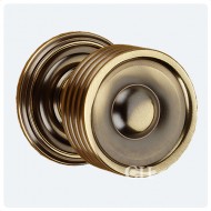 antique brass unlaquered reeded door knobs