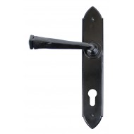 Gothic Lever Handles Multi Point Espagnolette Backplate External Black