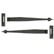 24" Hook and Band Hinges External Traditional Black
