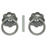 Ring Handle Door Knobs in Pewter