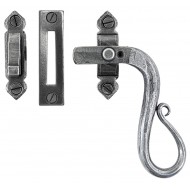 Shepherds Crook Casement Window Fasteners Pewter RH