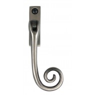 Locking Slim Monkeytail Window Handles Traditional Pewter RH