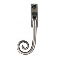 Locking Slim Monkeytail Window Handles Traditional Pewter LH