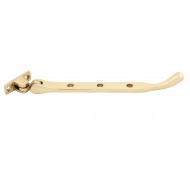 Peardrop 228mm Casement Stay in Polished Brass