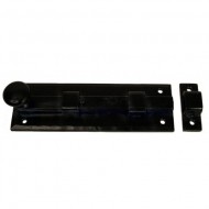 Straight Door Bolt Traditional Black 158mm