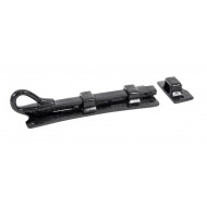 Straight Door Bolt Black 160mm