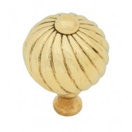 Small Swirl Cupboard Knob 32mm Brass