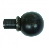 beeswax black ball finial 