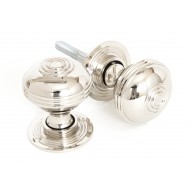 Polished Nickel Half Reeded Door Knobs