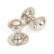 Polished Nickel Beaded Door Knobs