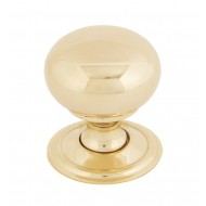 Mushroom Cupboard Knob Polished Brass