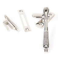 From The Anvil Reeded Casement Fasteners Polished Nickel