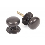 Aged Bronze Mushroom Mortice or Rim Door Knobs