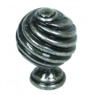 Twist Cupboard Knob 30mm Pewter