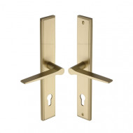 Gio Multipoint Lever Handles 92mm in Satin Brass