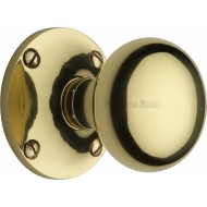Kensington Large Victorian Knobs in Polished Brass