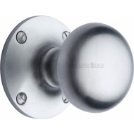 Kensington Large Victorian Knobs in Satin Chrome