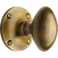 Mayfair Large Victorian Knobs in Antique Brass