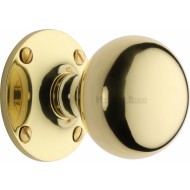 Westminster Large Victorian Knobs in Polished Brass
