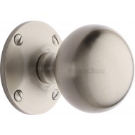 Westminster Large Victorian Knobs in Satin Nickel