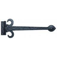 black antique fleur de lys t hinge