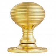 queen anne beehive mortice knobs brass