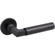 Covas Lever Handles On Rose in Matt Black