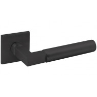 Covas Lever Handles On Square Rose in Matt Black