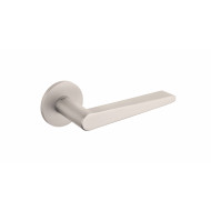 Torrao Lever Handles On Rose in Pearl Nickel