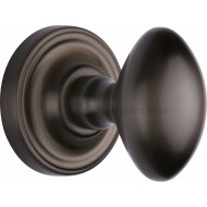 Chelsea Oval Door Knobs in Matt Bronze