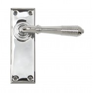 Anvil Regency Chrome Reeded Lever Handles On Plain Backplate