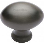 Victorian Oval Cabinet Knobs Matt Bronze