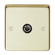 1 gang tv polished brass