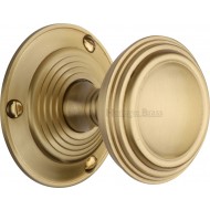 Goodrich Period Door Knobs in Satin Brass