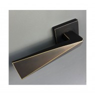 Philip Watts Facet Lever Handles In Facet Black