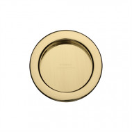 Round Pocket or Sliding door Flush Pulls Polished Brass