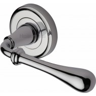 Roma Regency Lever Handles on Rose in Polished Chrome